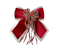 Générique Christmas Tree Bows,25x25cm Vintage Red Gold Velvet, Versatile Holiday Tree Bows Christmas Decorations | for Holiday Wedding Indoor Outdoor Office Farmhouse Wreath Garland Mantel Wall Door
