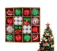 Générique Christmas Tree Decoration Balls, Indoor Outdoor Windowsills Yard Garden, Assorted Sizes Various Finishes, Ready to Decorative Wire Hooks, Creates Complete Themed Holiday Display