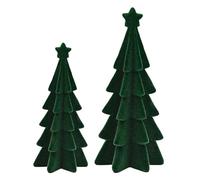 Générique Christmas Tree Figure Decor - Miniature Trees for Living Room | Seasonal Green Display, 2 Piece Set, Festive Tabletop Accent, Perfect for Home Office, Apartment Holiday Decoration