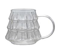 Générique Christmas Tree Glass Mug, Holiday Coffee Cup Large Capacity Heat-Resistant Cartoon Design, Festive Tea Milk Espresso Mug Gift For Women Men Kids Home Kitchen Personal Use