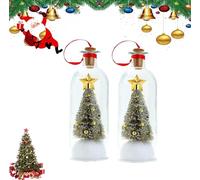 Générique Christmas Tree Message in a Bottle,Recordable Christmas Tree Voice Message Bottle Ornament,Snowy Scene in Nostalgic Bottles with Playback Cork,Unique Home Festive Party Decor Gift