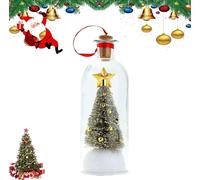 Générique Christmas Tree Message in a Bottle,Recordable Christmas Tree Voice Message Bottle Ornament,Snowy Scene in Nostalgic Bottles with Playback Cork,Unique Home Festive Party Decor Gift