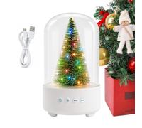 Générique Christmas Trees Light Speaker - Portable Blue Tooth LED Decor | 4.25x7.95in | ABS & Silicone Build (1800mAh Battery) | Portable Blue tooth 5.3 Christmas Tree Light Speaker With USB Cable