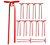 Générique Christmas Velvet Bow Garland - 20x6cm Christmas Decor Banner with Jingle Bell, Versatile Holiday Velvet Red Bows, for Fireplace Tree Staircase Indoor Outdoor Home Holiday Party Winter Wall