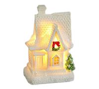 Générique Christmas Village Houses - LED Lighted Tabletop House Figurines,Collectible Building Decoration for Window Storefront Apartment Shelf Winter Holiday Party