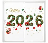 Générique Christmas Window Clings, 2026 Static Holiday Stickers, Removable Decorative Decals, Festive Seasonal Window Art, Easy Application and Removal, for Winter Living Room Bedroom Classroom