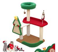 Générique Christmas Wonderland Cat Tree, Christmas Cat Climbing Frame, Climbing Frame with Jumping Platform, Christmas Decoration Cat Apartment, 54 inch Plush Cats Tower for Indoor Pets (Color3)