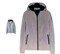 Générique Chromashift Reflective Windbreaker,Daily Wear, Night Runs, Rides & Color-Shifting, Daily Wear (grey,TTG)