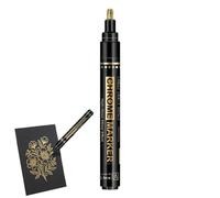 Générique Chrome Paint Pen Set, High Gloss Marker, Shiny Mirror Effect Drawing Tool for Smooth Detailing, Quick Dry Permanent Art Ink Formula, Creative Crafting Supply, for Wood Glass Ceramic