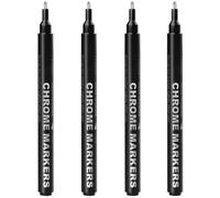Générique Chrome Pen - 13.2x1.1cm 11.2g | Chrome Paint Marker, Mirror Effect Paint Pen, DIY JewelryPaint LiquidChrome Marker, Fine Tip Waterproof PaintPen | Metal Craft