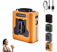 Générique Chubby Cable Fan, 2025 New Chubby Cool Belt Fan, Chubbycool 6000mah Portable Fans Belt - Rechargeable Wearable Cooler with Flashlight, for Outdoor Work, Hiking & Travel (Orange)