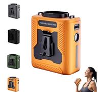 Générique Chubby Cable Fan, 2025 New Chubby Cool Belt Fans, Chubbycool 6000mah Portable Fan Belt, Portable Fan Belt Rechargeable with Flashlight, for Outdoor Work, Hiking, Camping & Travel (Orange)