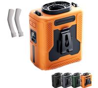 Générique Chubby Cable fan, Chubby Cable Waist Fan, Portable Fan Belt Rechargeable with 5 Speeds Wearable Belts Fans for Camp/Construction/Outdoors (Orange)