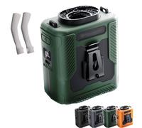 Générique Chubby Cable fan, Chubby Cable Waist Fan, Portable Fan Belt Rechargeable with 5 Speeds Wearable Belts Fans for Camp/Construction/Outdoors (Green)