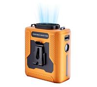 Générique Chubby Cable Fan, ChubbyCool 6000mAh Portable Fan Belt, Wearable Cooler with Flashlight, for Worksites, Hiking, Camping and Outdoor Activities (Orange)