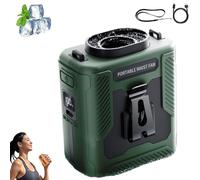 Générique Chubby Cable Fan, Chubbycool 6000mah Portable Fans Belt, Chubby Cable Waist Fan, chubby cool belt fan, for Outdoor Work, Camping, Travel (green)