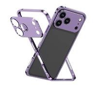 Générique Chubbycase - Ultra-Thin Metal Frame Heat Dissipation Case with Lens Protector - Anti-Scratch, AntiShock, Detachable Lens Cover for iPhone 17/16/15/14/13 Pro Max (17promax,Purple)