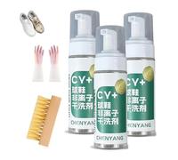Générique Chyang Active Foam Sneaker Cleaner Set,white Foam Sneaker Cleaner Set for Removing Stains and Dirt,Rich Foam, Deep Clean (3pcs)