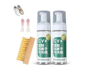 Générique Chyang Active Foam Sneaker Cleaner Set,white Foam Sneaker Cleaner Set for Removing Stains and Dirt,Rich Foam, Deep Clean (2pcs)