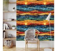 Générique Ciel étoilé Papier Peint Autocollant 0.4X10 M Style Pictural Meuble Film Décoratif Imperméable Mat Stickers Collant Rouleau Facile à Nettoyer pour Surface Mural Porte Armoire Cuisine