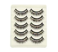 Générique Cils Exagérés avec Décorations Brillantes 5 Paires Noires Cils de Scène pour Danse Latine Effet Dramatique et Volumineux Accessoires de Maquillage pour Spectacles et