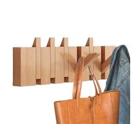 Générique Cintre mural - crochets pour suspendre | Mur à coucher monté en manteau | Poinders à crochet du chapeau | Racks d'art mural d'entrée en bois naturel pour bacs de sacs