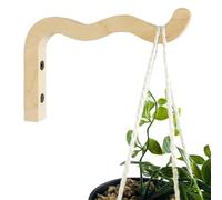 Générique Cintre pour en bois - Bois, support mural pour crochet pour | Conception esthétique moderne et peu encombrante, crochet de suspension décoratif pour paniers de fleurs, carillons éolien