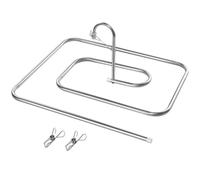 Générique Cintre pour Séchage Rapide de Draps et Couettes pour Courtepointe de Dortoir en Acier Inoxydable, Design Hélicoïdal Lourd 1 Set avec Pinces Usage Intérieur Extérieur