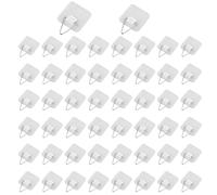 Générique Cintres À Assiettes - Cintre À Assiette Adhésif Invisible PP 2,2 Cm | Cintres Pour Cadre Photo, 50 Pièces, Crochet De Rangement Ménager Pour Petits Appareils | Crochets Adhésifs Sans Clous