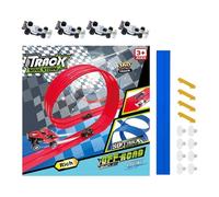 Générique Circuit Flexible pour Voitures De Course - Souple 4 Mètres Enroulable Portable Jouet Éducatif,Piste De Voitures De Course | pour Anniversaire Halloween Pâques Salon Jardin Intérieur