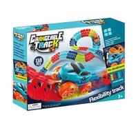 Générique Circuit Flexible Voiture | ABS 41.5x31cm | Rail Mécanique Super Flexible LED Lumineuse - Jouet DIY 3-12 Ans Cadeau