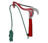 Générique Cisaille à Élaguer avec Corde pour Couper Branches Épaisses et Sécateur Arbres en Acier Rouge, pour Jardinage et Automne Décoration