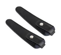 Générique Ciseaux de rangement pour outils Manchon de protection pour ciseaux noir 2Pcs cuir de vache léger réutilisable pour rangement des outils de beauté