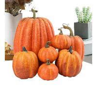Générique Citrouilles Artificielles, Citrouille Simulée d'halloween, Décorations d'automne Fausses Citrouilles, Citrouilles en Mousse Tailles Assorties Fausses Décorations De Citrouille d'automne