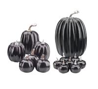 Générique Citrouilles Artificielles,Grandes Tailles Assorties Citrouilles Artificielles d'automne | 14 Pièces Décorations d'automne pour Table Centre Foyer Cuisine Porche
