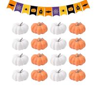 Générique Citrouilles Artificielles,Petites Citrouilles Faux Décorations Automne Halloween | 16 Pièces de Centre de Table Automnal pour Décoration Maison Artisanat Bureau Buffet