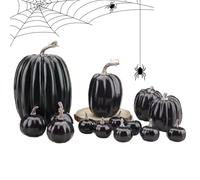 Générique Citrouilles en Mousse - Grandes Tailles Assorties Citrouilles Artificielles d'automne - Décoration Saisonnière pour Fêtes d'automne Maison Halloween Action de Grâce Récolte