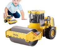 Générique City Road Roller - 14cm 24.5cm Alloy ABS | City Construction Steamroller Toy | Mini Steamroller Engineering Truck Toy | Realistic Die Cast Construction Gift for Boys Girls