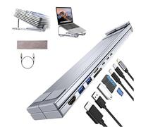 Générique Civilized 8-in-1 USB-C Laptop Stand, Miraclew/Civilized Laptop Stand, Docking Station Stands with 4k HDMI, 2 USB 3.0, Pd 100w, Universal for Offices, Corporate Desks, Cafes (5-in-1)