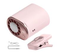 Générique Clamp On Fan, 360 Degree Rotatable Fan, Adjustable Car with Rechargeable Battery, Portable for Cooling, Desk Fans with Strong Clip, Travel Camping Golf Beach Picnic Gardening