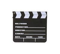 Clap De Cinéma Noir Et Blanc 18 X 20 Cm Taille Unique Noir