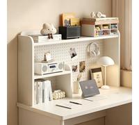 Générique Clapier De Bureau for Dortoir, BibliothèQue De Bureau en Bois avec Panneau Perforé, éTagèRe De Rangement Ouverte for La Maison