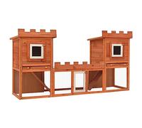 Générique Clapier Large d'extérieur avec Maison Double,Articles pour Animaux,Articles pour Animaux de Compagnie,Accessoires pour Petits Animaux,Abris & Cages pour Petits Animaux,Brun,23.5 KG,170174