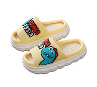 Générique Claquette Enfant Garcon Chaussons d'intérieur pour Filles en à mémoire de Forme avec Semelle antidérapante épaisse et Confortable pour Un Maintien Optimal du Pied (Yellow, 10 Little Child)