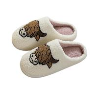 Générique Claquette Femme Pantoufle Ouvertes Pantoufles pour Femmes Chausson Hiver Claquettes Confortables Chaussons De Maison Confortable Fille Chaussures Été en Coton Chaud Slippers Mule Homme