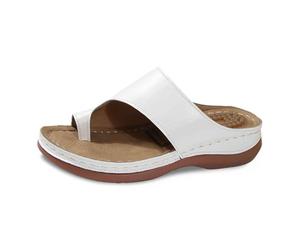 Générique Claquettes Femme Chaussons d'été pour femmes à orteils design avec semelle de massage confortable pour plage et sorties décontractées (White, 39)
