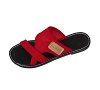 Générique Claquettes Femme Sandales d'été décontractées à semelle plate pour femmes,ensemble de pieds de grande taille pour la plage(Red,37)