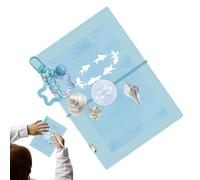 Générique Classeur M5 - Couverture PVC Transparente à Feuilles Mobiles Rechargeables 5 Anneaux,Classeur de Poche M5 Registre Manuel | Pour École Voyages Bureau Notes Quotidiennes Agendas Voyageurs