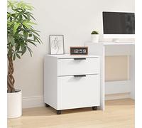 Générique Classeur Mobile avec Roues Blanc 45x38x54 cm Bois d'ingénierie,Meubles, Armoires & Meubles de Rangement, Blanc (Poids 12.9KG)