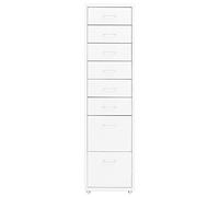Générique Classeur Mobile Blanc 28x41x109 cm Métal,Meubles, Armoires & Meubles de Rangement, Classeur à tiroirs, Blanc (Poids 18.85KG)